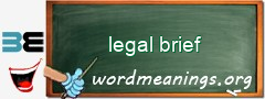 WordMeaning blackboard for legal brief